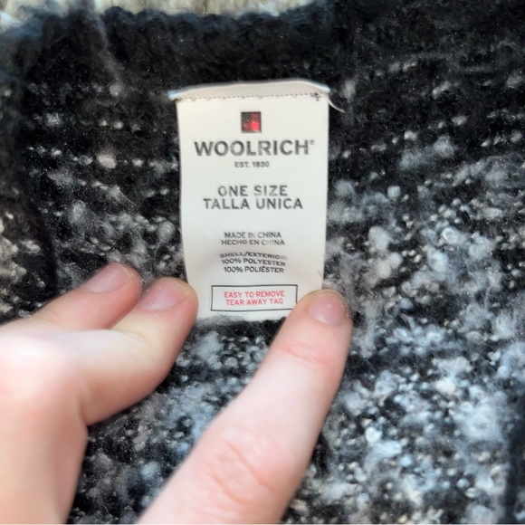 Woolrich One Size black and gray shawl - Picture 3 of 8